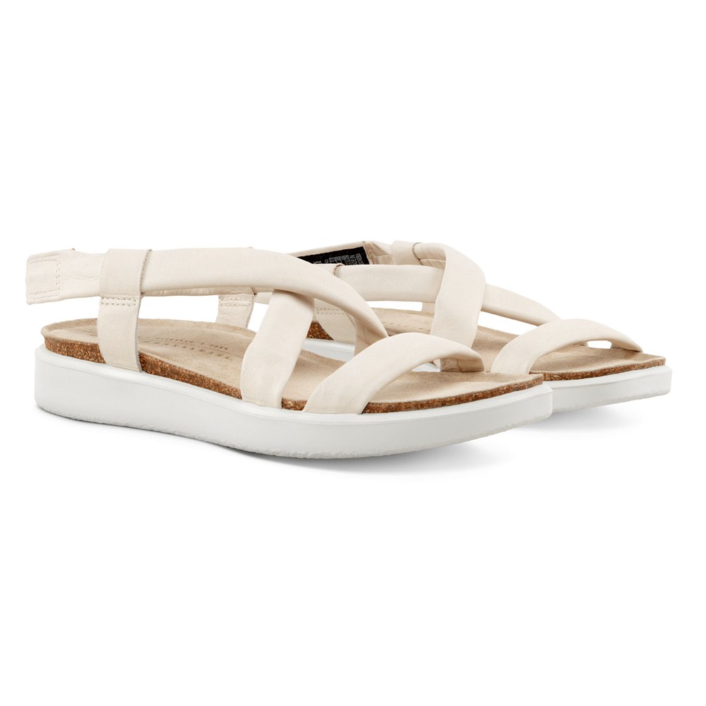 ECCO Womens Sandals Beige - Corksphere Flat - LCO-072618